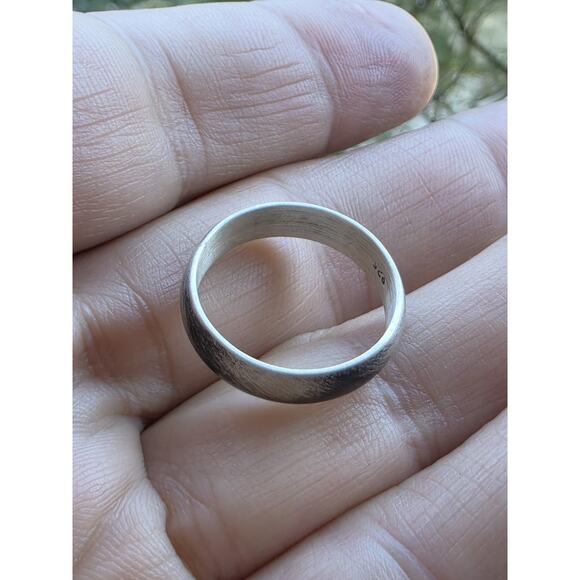 BAND STERLING SILVER 925 OXIDIZED RING SIZE 9.5 - Picture 6 of 15